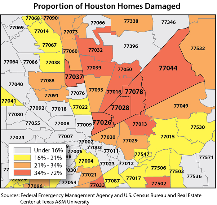houston zip map codes mixed estate center real use